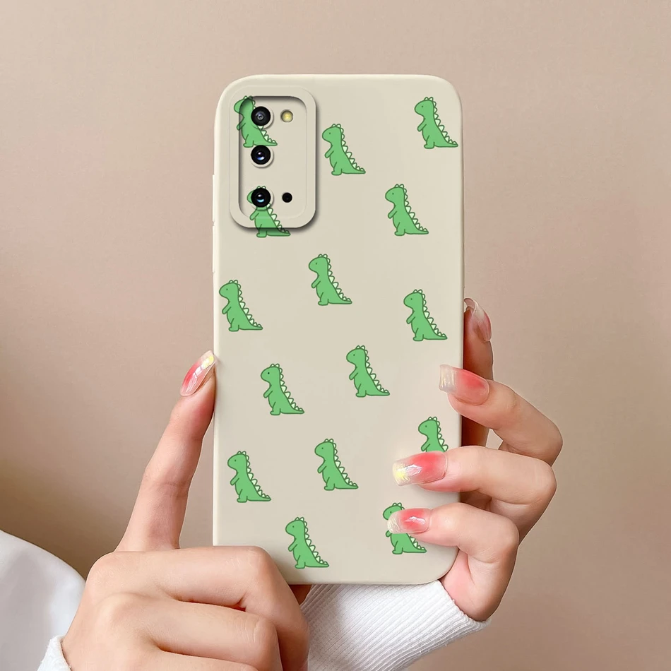 Case For Samsung Galaxy S20 FE Plus Ultra Cute Soft Liquid Silicone Full Protection Bumper For Samsung S 20 GalaxyS20 Coque Gift
