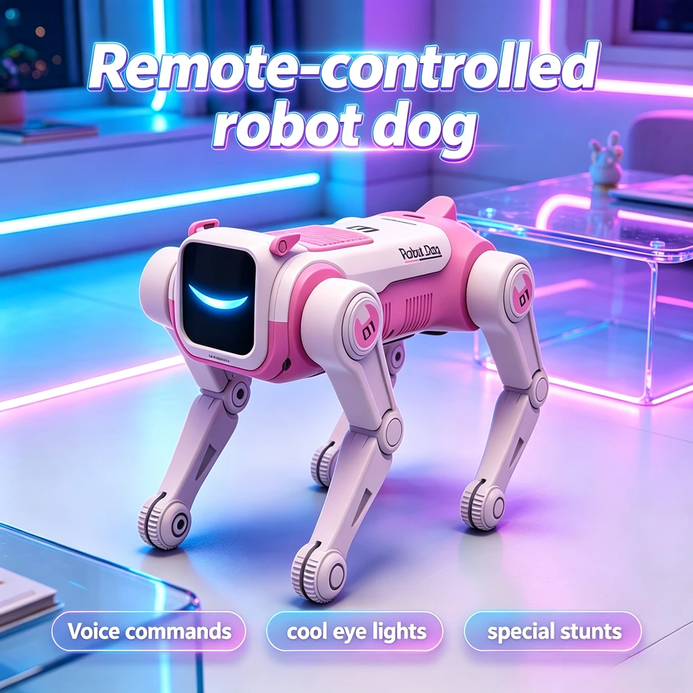 Voice Control Bionic Mechanical Robot Dog Smart Electronic Pet Robot Toy Walking Dancing Robot Dog for Birthday Present