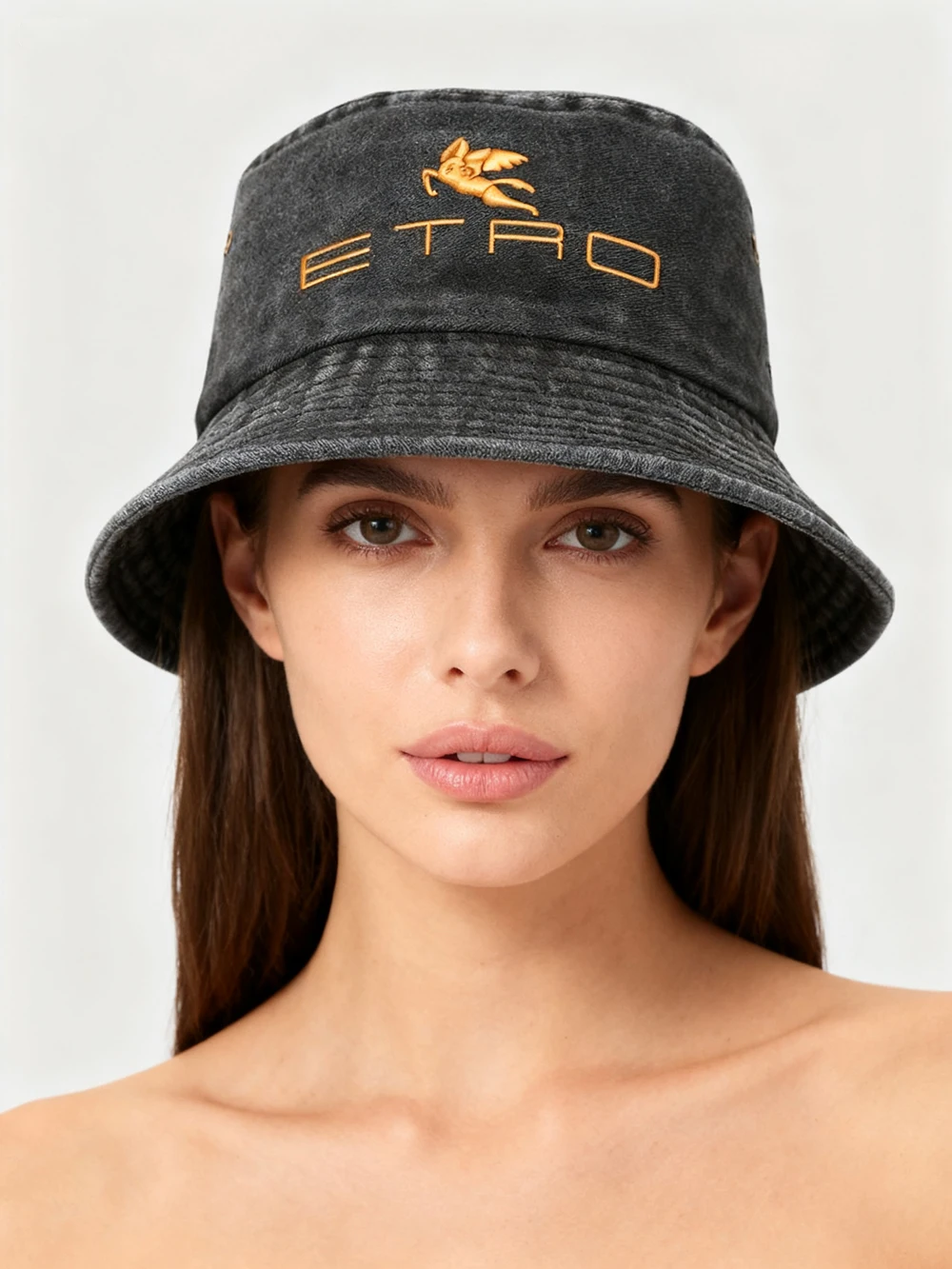 1 'E.T.R.O' قبعة صياد مطرزة بمظلة كلاسيكية مغسولة في الهواء الطلق، مصنوعة من نسيج البوليستر #1