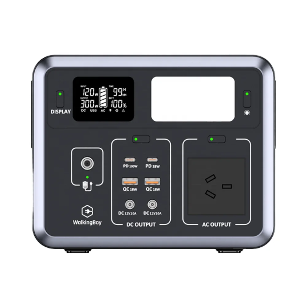 Portable 300W Power Station MAX 400W Solar Panel MPPT Controller Cigar Lighter Pure Sine Wave For Outdoor Use AU UK Plug