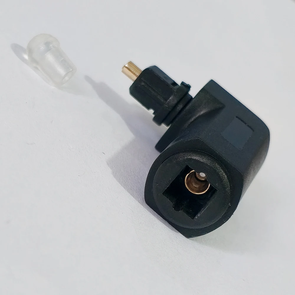 1 Stück Glasfaser-Audioadapter, Toslink-Stecker (quadratisch) auf 3,5-mm-Klinkenstecker (rund), 90° ° 270-Grad-Winkel-Audio-Stecker (männlich/weiblich) – Detail 5