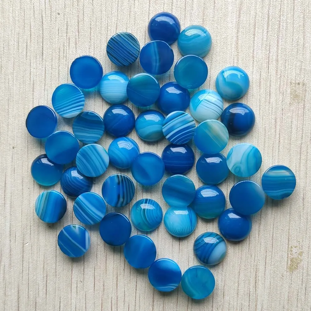 Fashion high quality Natural blue stripe onyx round cabochon beads for jewelry making 12mm wholesale 50pcs/lot  free shipping