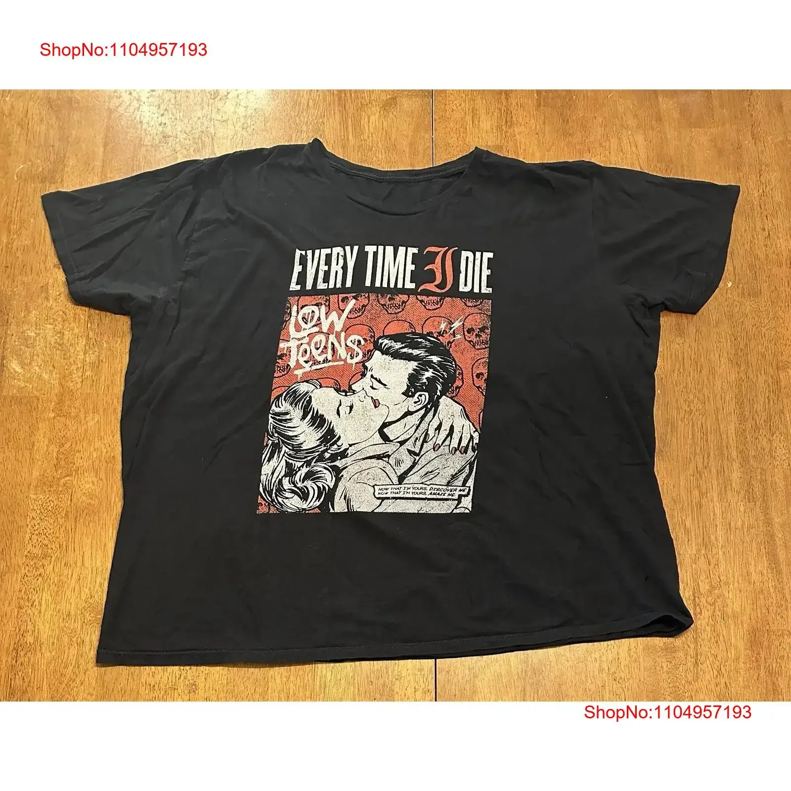 Every Time I Die Low T Shirtns Album Shirt 3XL Metalcore vintage Washed Stretched Breathable Soft Comfortable Casual Slightly