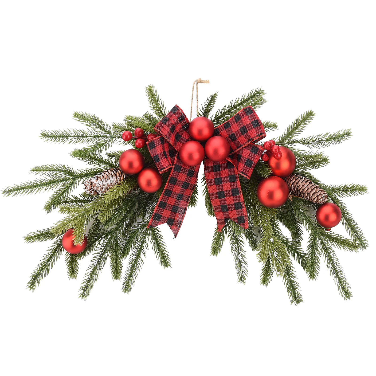 Christmas Wreath Xmas Door Garland Hanging Merry Christmas Decoration For Home 2024 New Year Navidad Door Pendant