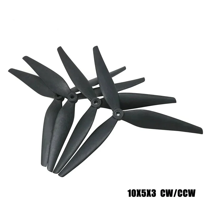 2 tamanhos hqprop hq 10x5x3 1050 10 polegadas 3 lâminas de nylon reforçado com carbono preto hélice cw ccw para peças de drone rc fpv