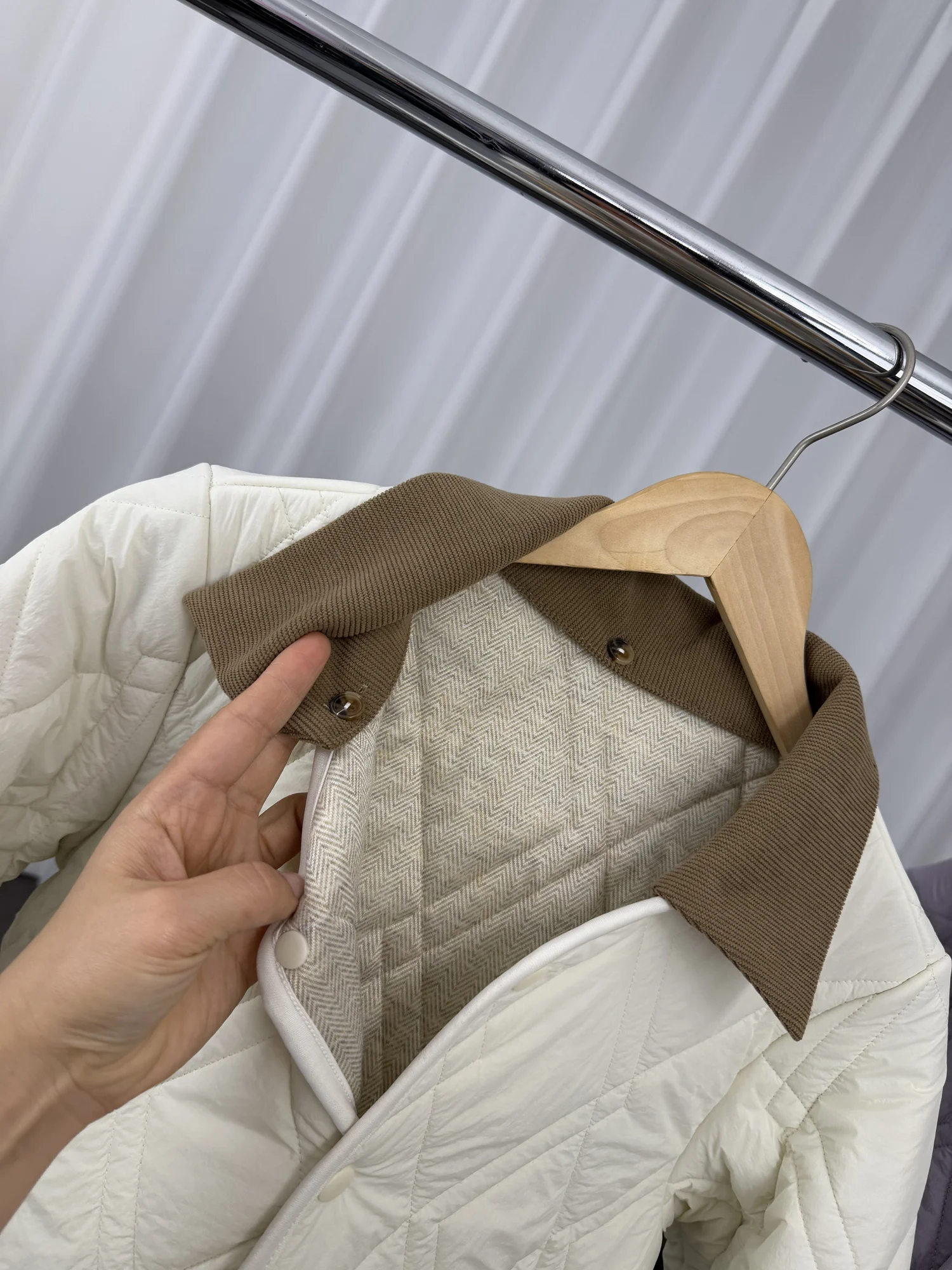 Detachable Collar Thickened Warm Cotton Jacket for Women Autumn Winter Casual Loose Fit Long Sleeve Button up Pure Color