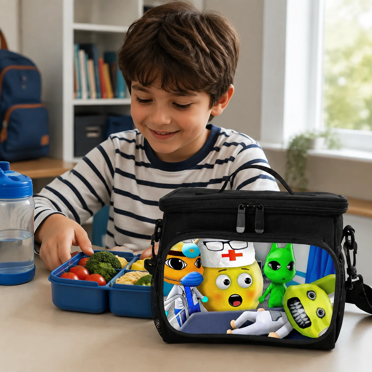 Animal Hospital Game Lunch Bag Student Kids Lunch Box Bag Portable Insulated Food Storage Bag Children School Meal Pouch