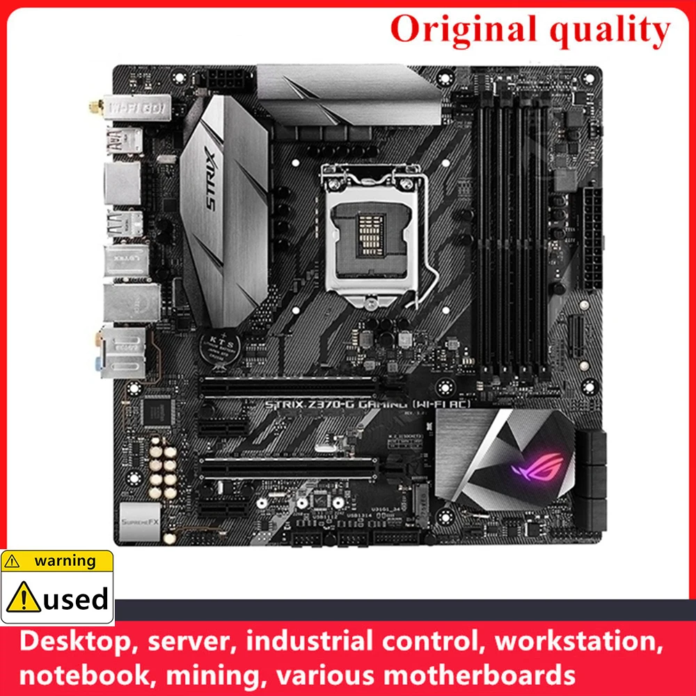 For ROG STRIX Z370-G GAMING (WI-FI AC)  Motherboards LGA 1151 DDR4 64GB ATX For Intel Z370 Desktop Mainboard M.2 SATA III USB3.0