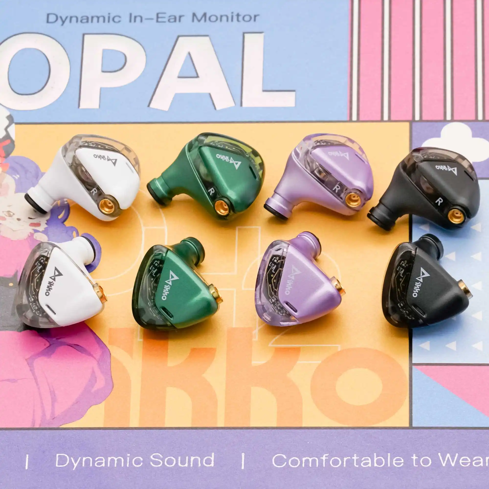IKKO Opal OH2 Earphone berkabel, Headset musik headphone Monitor In-ear HIFI SVAS berlapis emas FPC Driver dinamis 8mm