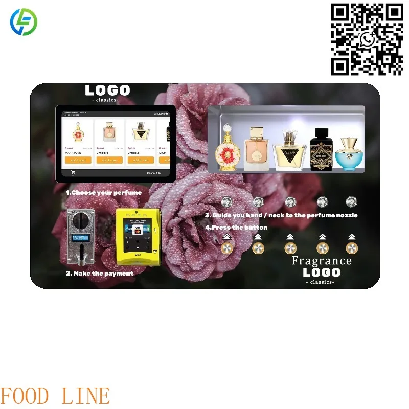 Customized Men's Sale on Coin-operated Automatic Perfume Vending Machine with SDK Smart System Multiple Payment Options