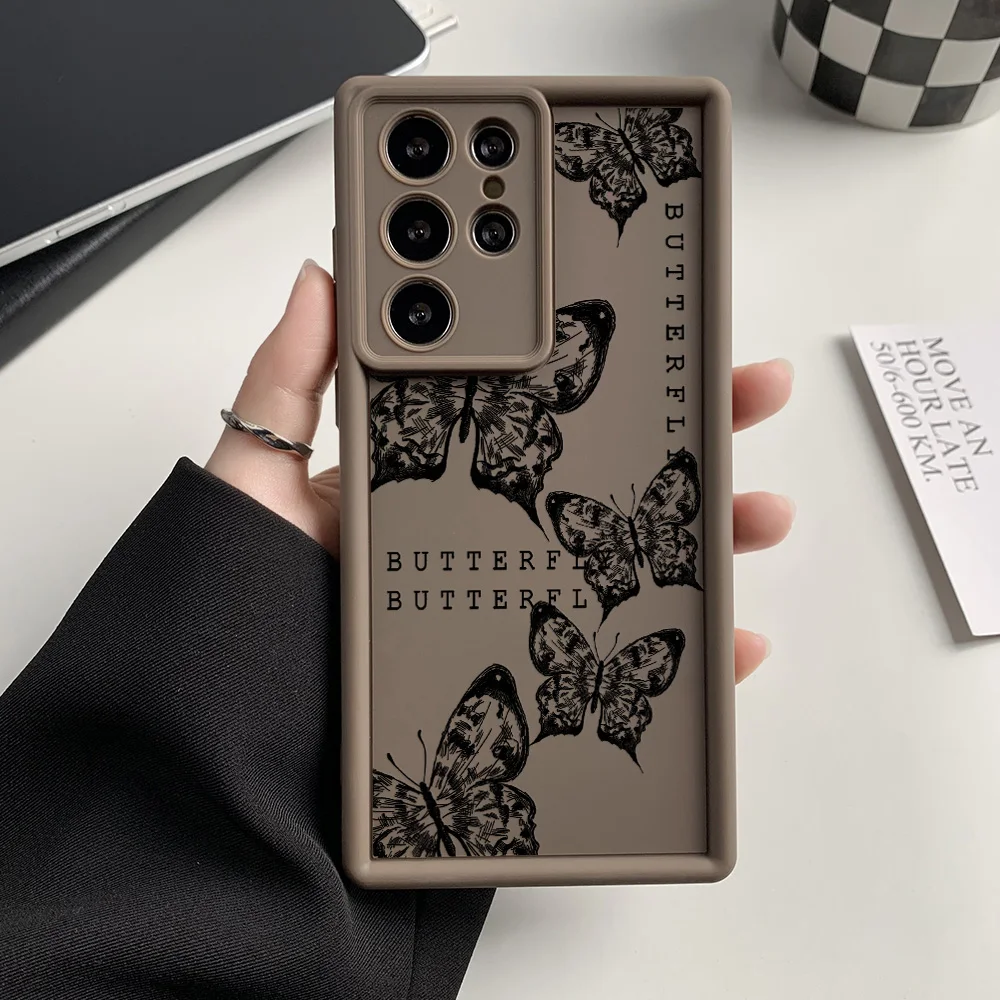 Butterfly Phone Case For Samsung A56 5G Galaxy A36 A55 A16 A26 A54 A53 A52 A34 A35 A25 A15 A06 A05 A05s Soft TPU Cover Funda