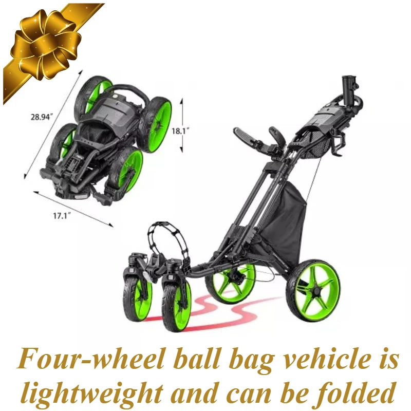 

Тележка для сумки для гольфа Универсальная четырехколесная тележка для гольфа
