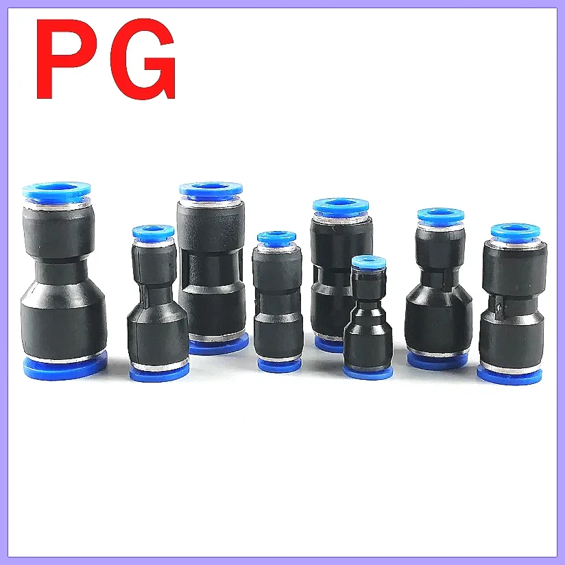 10PCS Pneumatic Quick Connector Fittings Push-to-Connect Air Hose Plugs PU PG 4mm 6mm 8mm 10mm 12mm Tube Adapter
