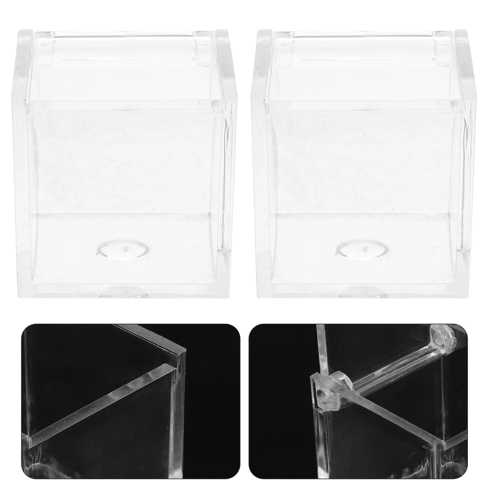 

6pcs Clear Small Square Candy Box 4.5Cm With Lid For Party Favors Transparent Plastic Cube Container For Wedding Birthday
