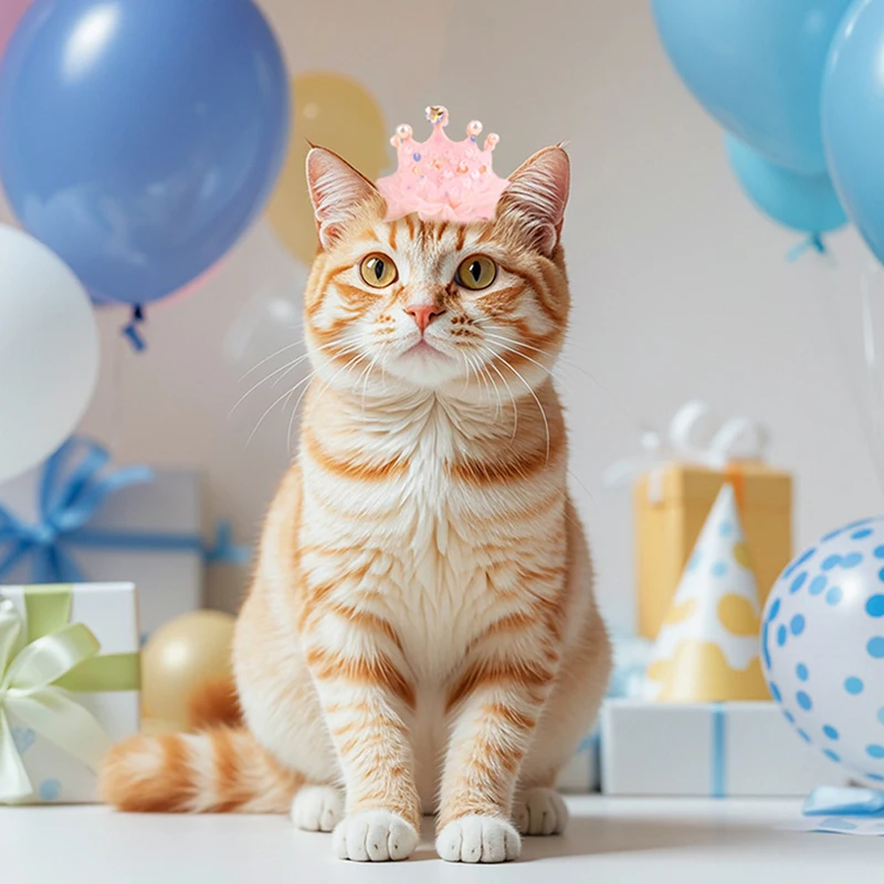 Mahkota Ulang Tahun Hewan Peliharaan Perlengkapan Properti Fotografi Berdandan Ulang Tahun Anjing Topi Baja Mahkota Hewan Peliharaan Lucu Pakaian Hewan Peliharaan Putri Persediaan Hewan Peliharaan