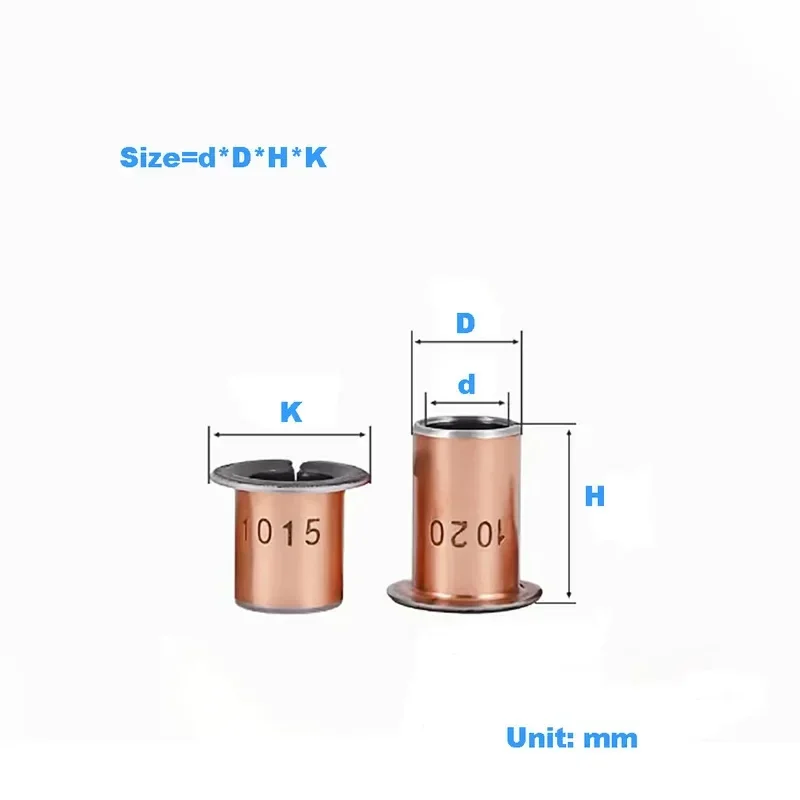SIGU Oil Free Self Lubricating Composite Copper Sleeve SF-1F Flanged Liner Stepped Bearing