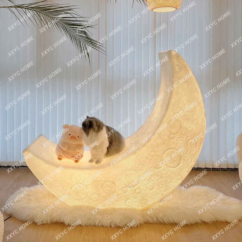 Waterproof outdoor lawn light indoor living room creative garden moon floor lamp