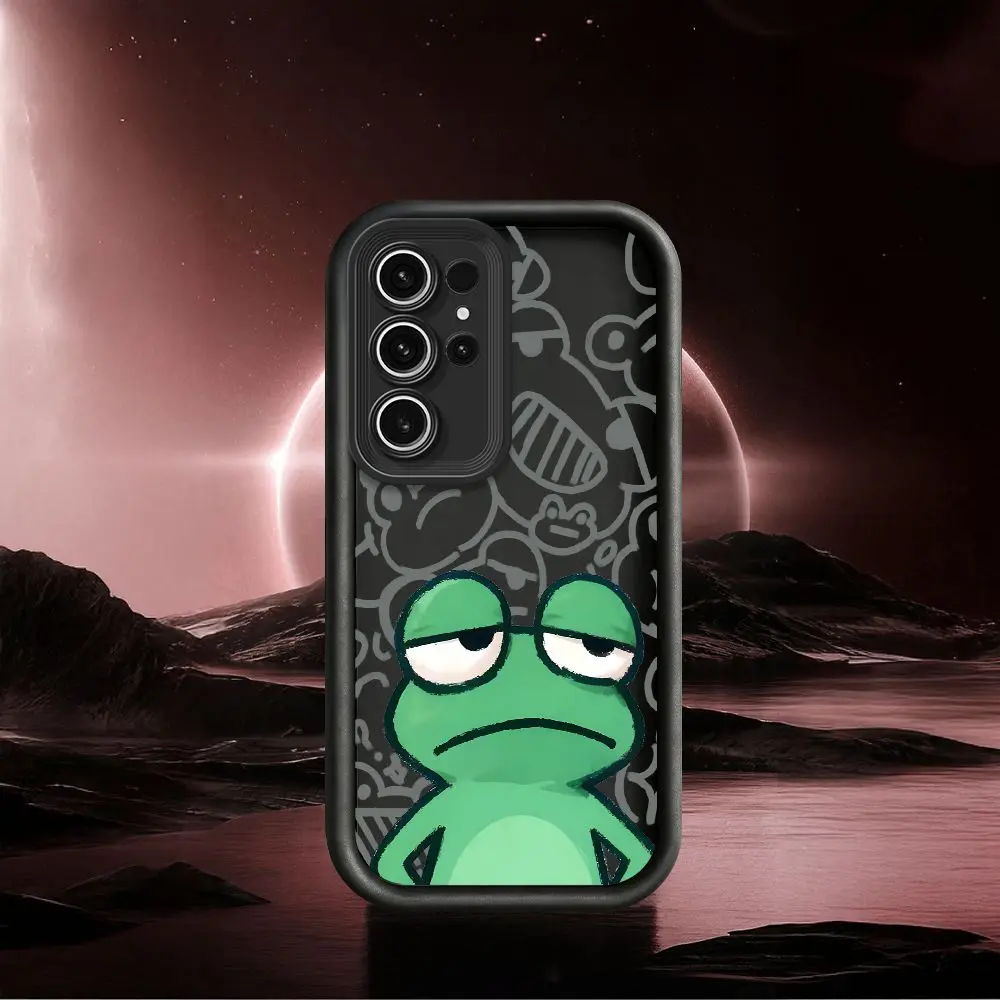 Cartoon Frog Case For Samsung Galaxy S26 Ultra S25 S24 S23 S22 Ultra Plus S21 S20 Note 20 Ultra S21FE S23 EF S24 FE Cover Bumper