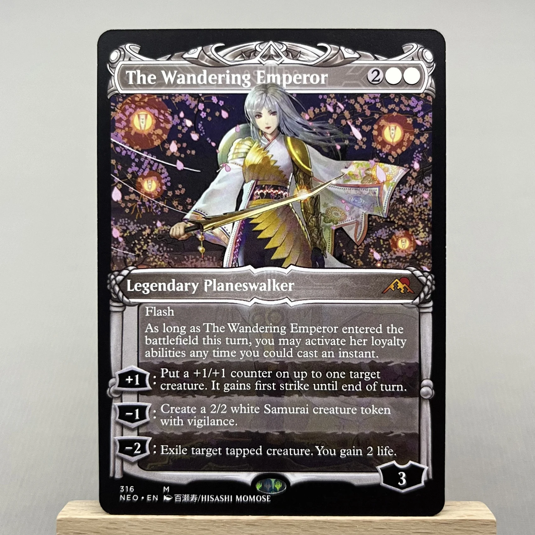 NEO DMR HOLO5-Ⅰ02 Tcg cards proxy magical the Boseiju, Who Endures The Wandering Emperor Otawara, Soaring City Vam gather