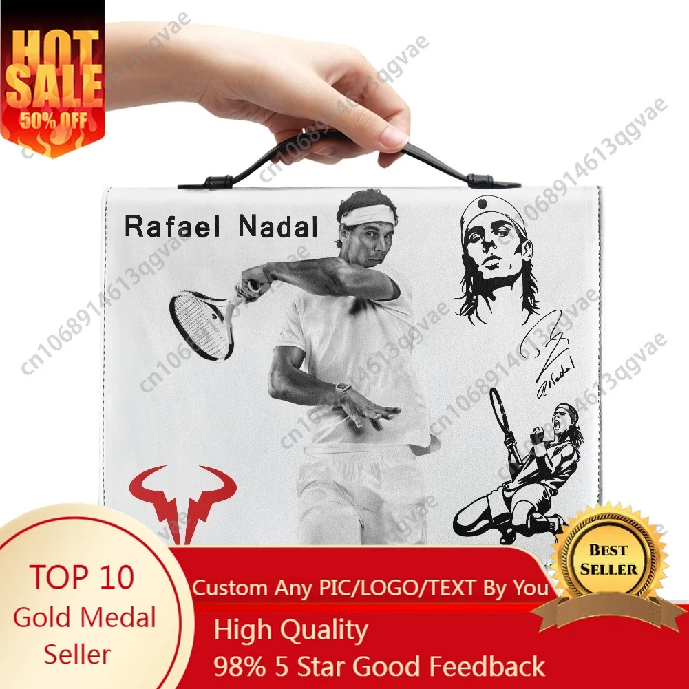 

Rafael Nadal Tennis Player Custom Bible Bags Christian Gifts Covers Bible Pack Waterproof Leather Bag Pockets Package Case