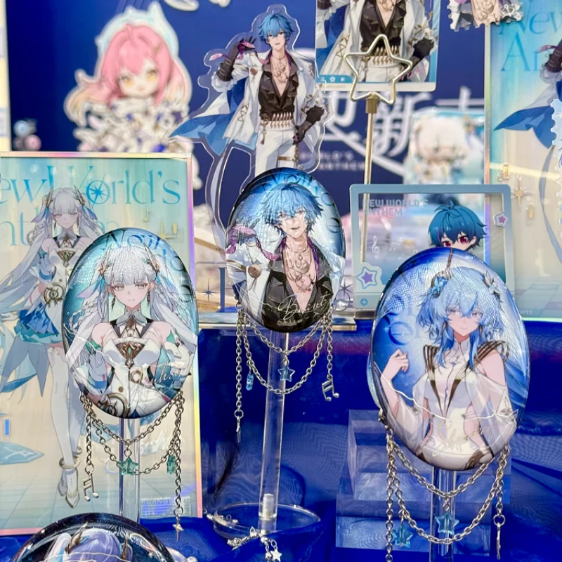 Original Wuthering Waves Chain Badge A New Voice For The World Collection Card Animation Online Game Comic Characters Gifts Toys