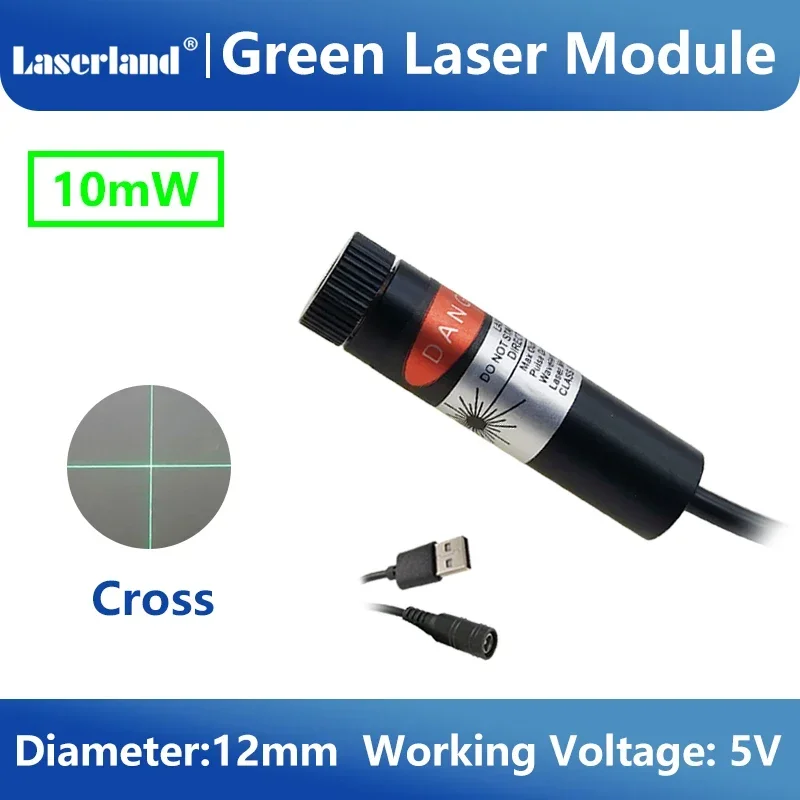 Green Laser Diode Module Dot Line Cross Projector for Alignment of Cloth Cutting Location