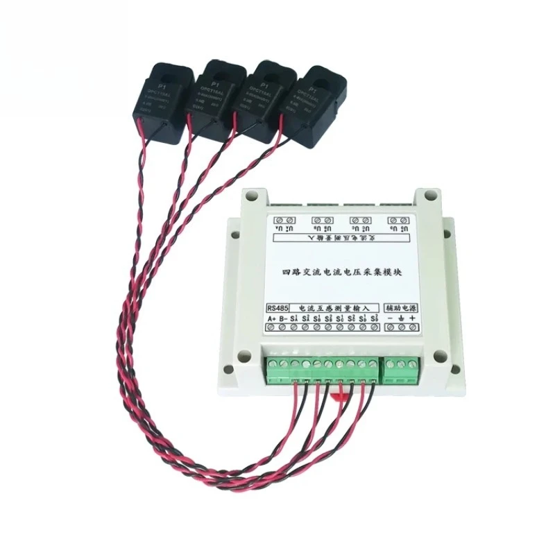4 road PLC AC voltage and current transformer voltage and power mutual inductance acquisition measurement sensor module 485