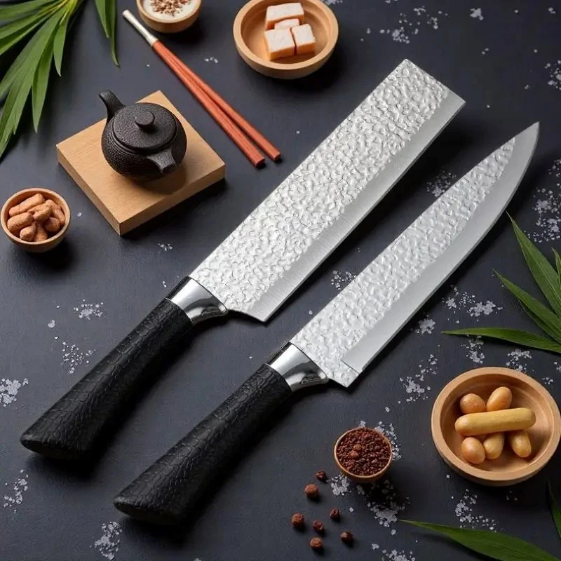 Juego de cuchillos de cocina profesionales, cuchillos afilados para procesar alimentos, cuchillo para cortar carne y frutas de alta dureza