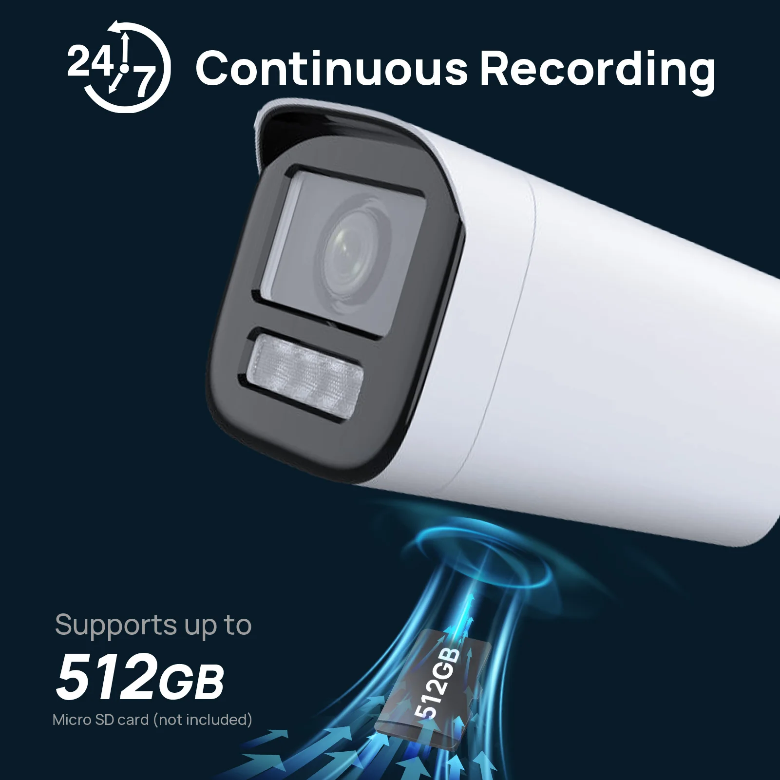 Vikylin 4MP Caméra de Sécurité document Nuit pour Hikvision DS-2CD1643G2-LIZ(S)U OEM POE Smart Hybrid Light SD Human Vehicle poignées protected