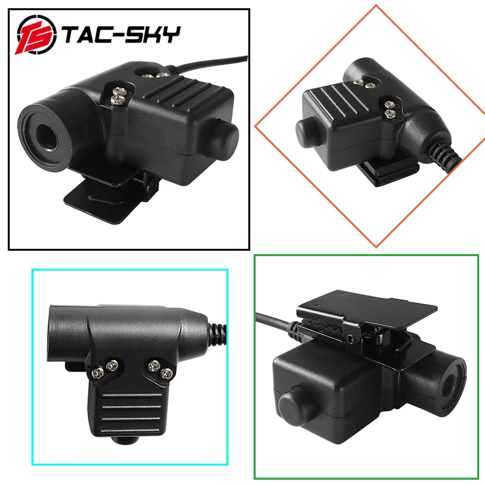 AN/PRC 148 152 Walkie Talkie Dummy Model PTT Adapter 6 Pin Black Head U94 PTT Compatible TAC-SKY /Z-TAC /Z-tactical Headset