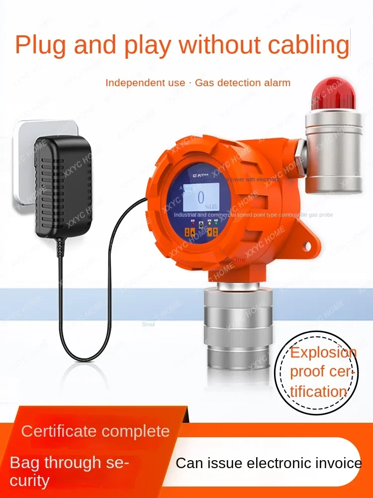 Independent plug-in industrial combustible gas alarm oxygen ammonia hydrogen sulfide voc concentration detector