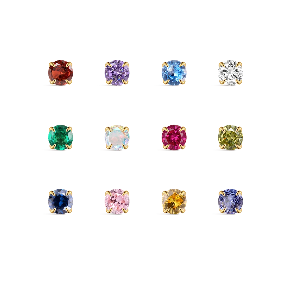 CANNER 925 Sterling Silver 12Pcs Color Nose earrings Stud for Women Girl Nostril Piercings Rings Gem Fashion Jewelry Dating Gift