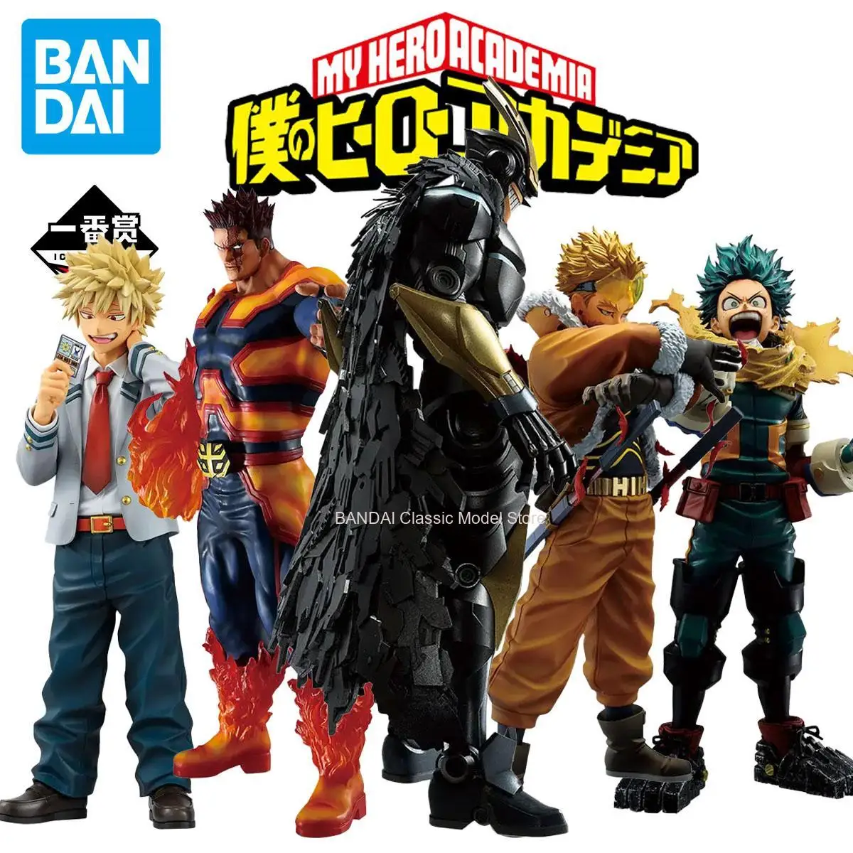 

In Stock Original Bandai Ichiban Kuji My Hero Academia Izuku Midoriya Katsuki Bakugo Endeavor Hawks Anime Figures Model Gift