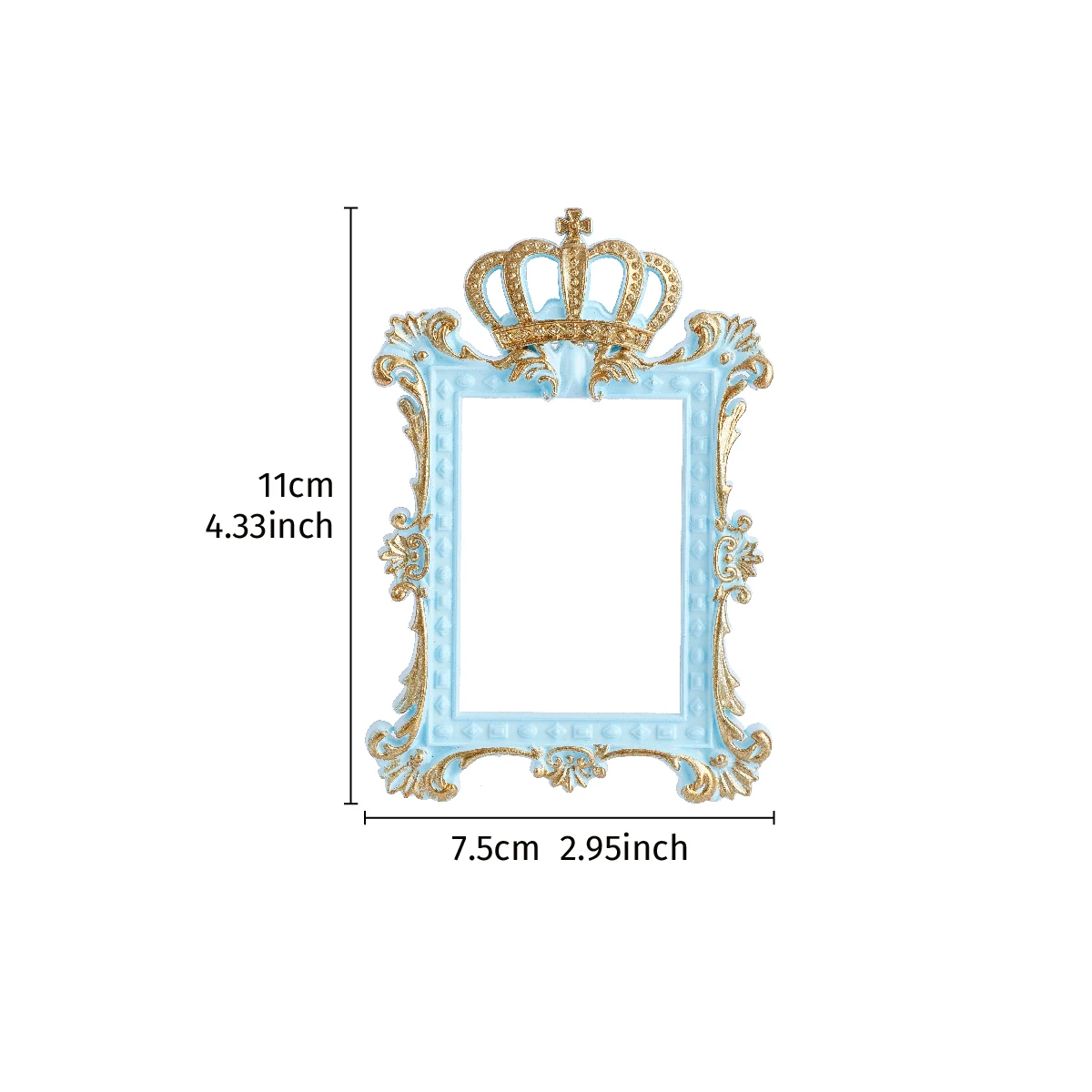 Crown-Shaped Decorative Square Photo Frame, 1PC