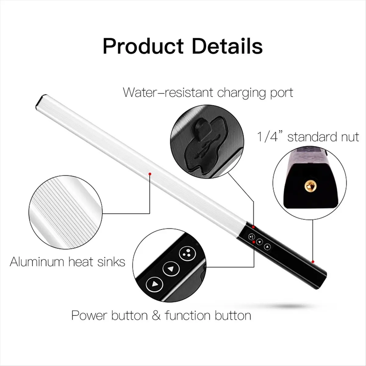 【BUY NOW】LED Video Light with Remote Control 3000K-6000K 36Colors Studio Photo Lighting RGB Stick for Vlog Recording