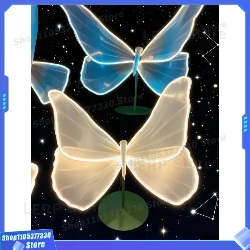 Dynamic Blue LED Butterfly String Lights IP65 Waterproof Outdoor Garden Decoration for Christmas Festival Party Yard