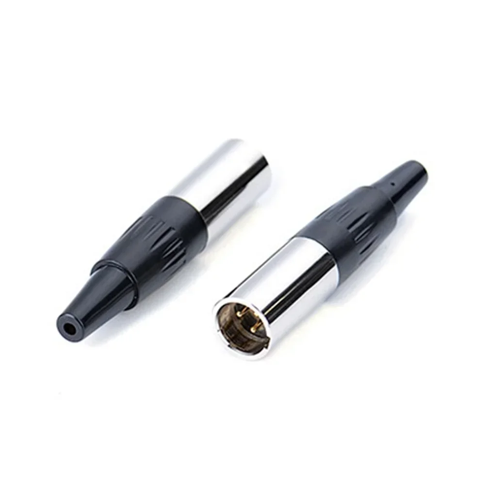 1pcs Mini XLR 3 Pin Aviation Connector Male Socket Zinc Alloy Copper 3pin Adapter for MIC Microphone Audio Video Connecting