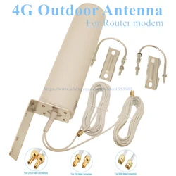 WiFi antennas 4G LTE Outdoor Barrel antenna Waterproof SMA CRC9 TS9 Omni antenne High Gain 698-2700MHz for Huawei Router Modem