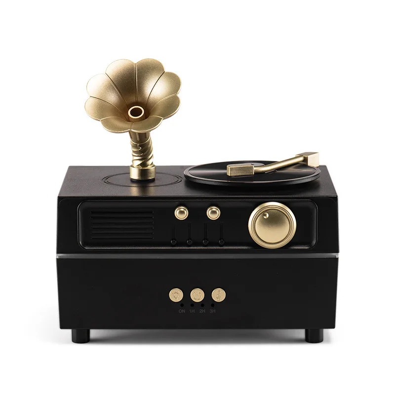 Aroma diffuser, vintage rotary gramophone, bluetooth, audio creative ornaments, cross-border colorful ambient lights, air humidi
