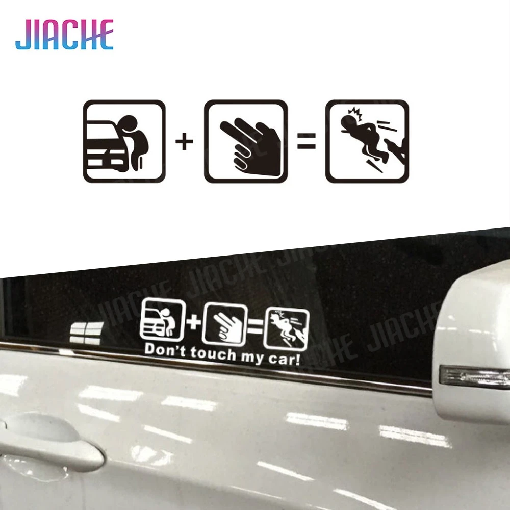 

Car Styling Fashion Funny Decoration Car Accessory Don't Touch My Car Baby in Car Creative Reflective Stickers Car Body Decal