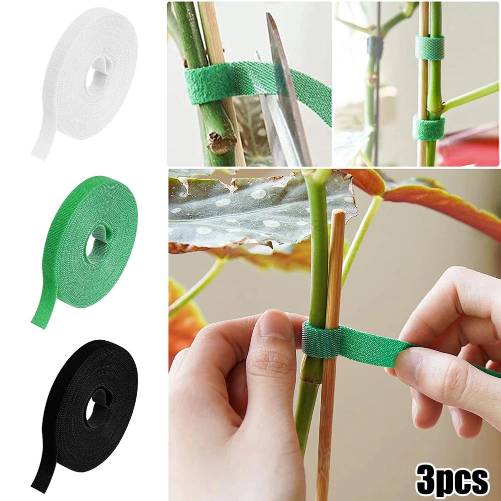 Hot Sale Protable Outdoor Plant Tape Plant Ties Tie Tape Wrap Support 200 CM Length 3 Rolls Green Garden Twine