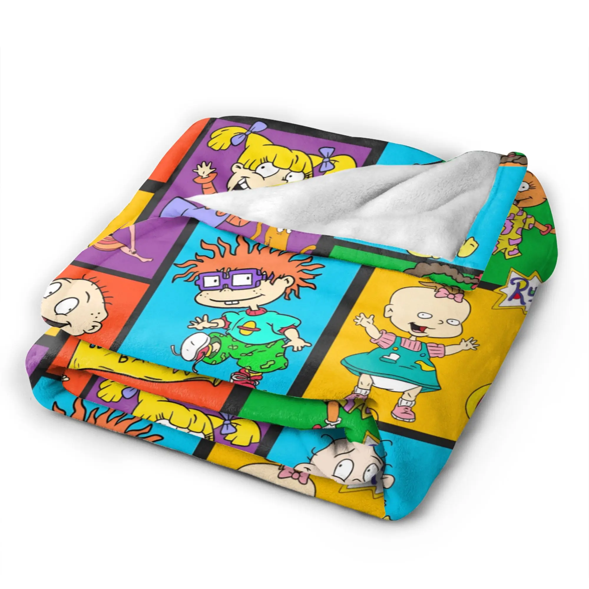 Rugrats الكرتون بطانية سوبر لينة الرسم أفخم الفراش يلقي للأريكة السرير نزهة الفانيلا المفرش غطاء السرير