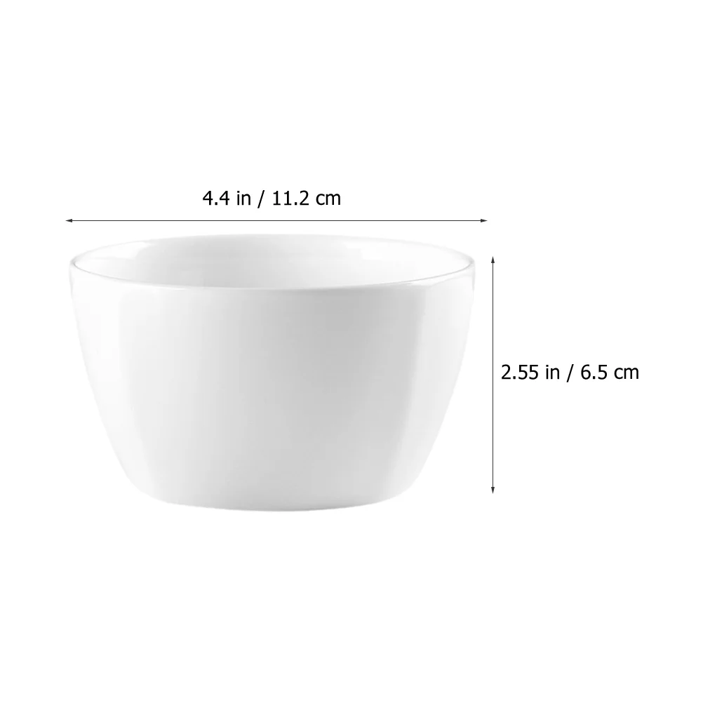 

2Pcs Ceramic Square Soup Bowls Heat-Resistant Food Serving Bowls White Kitchen Dinnerware for Household and Restaurant