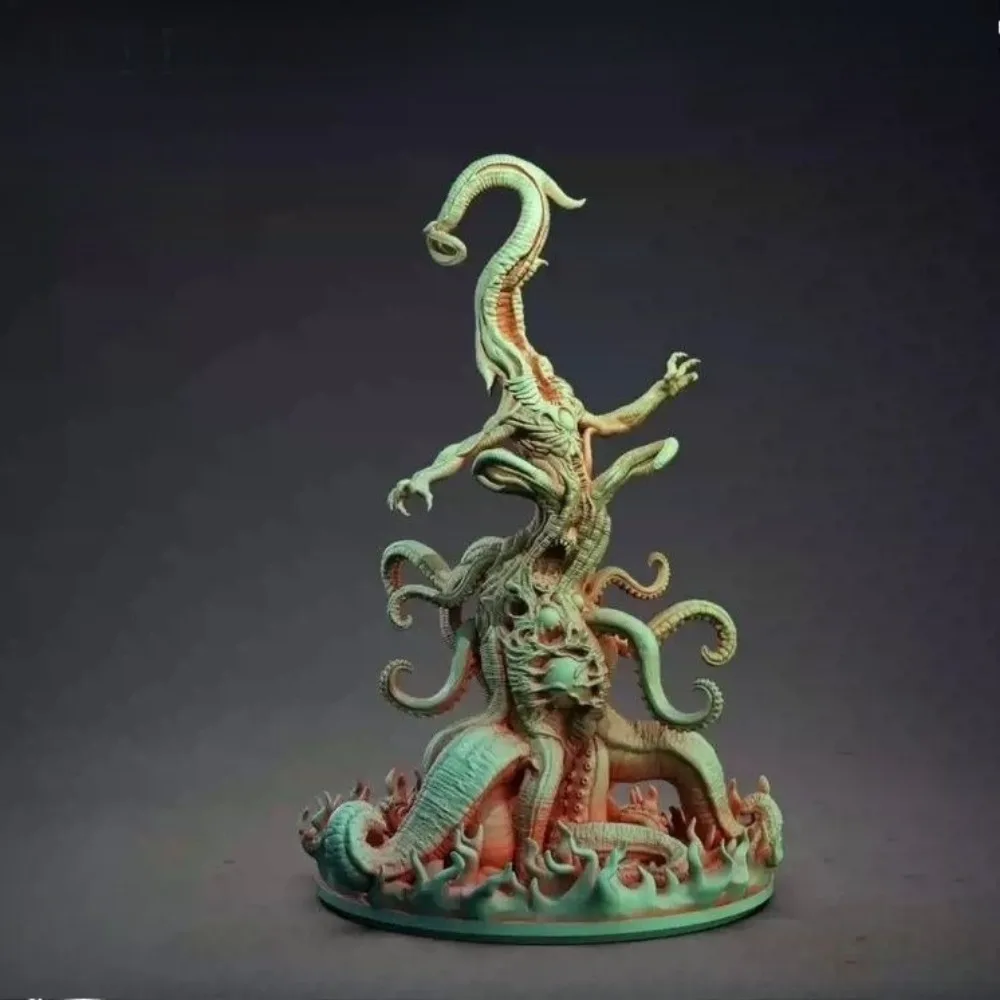 Cthulhu Monster 3D Printed Resin White Blankl Model Elder Gods Models DIY Coloring Self-assembly Figurines Decoration Crafts