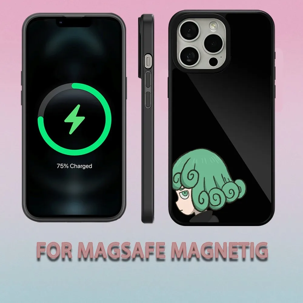 O-One Punch Man Tatsumaki  Phone Case For iPhone 15 14 13 12 11 Pro Max Plus Magsafe Magnetic Wireless Charging Cover