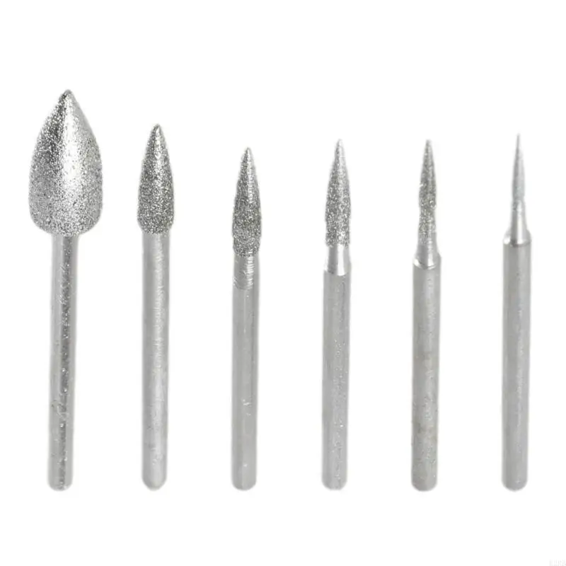 B2RB 6PCS Accesories kim cương mài kim khắc kim loại kim loại kim loại