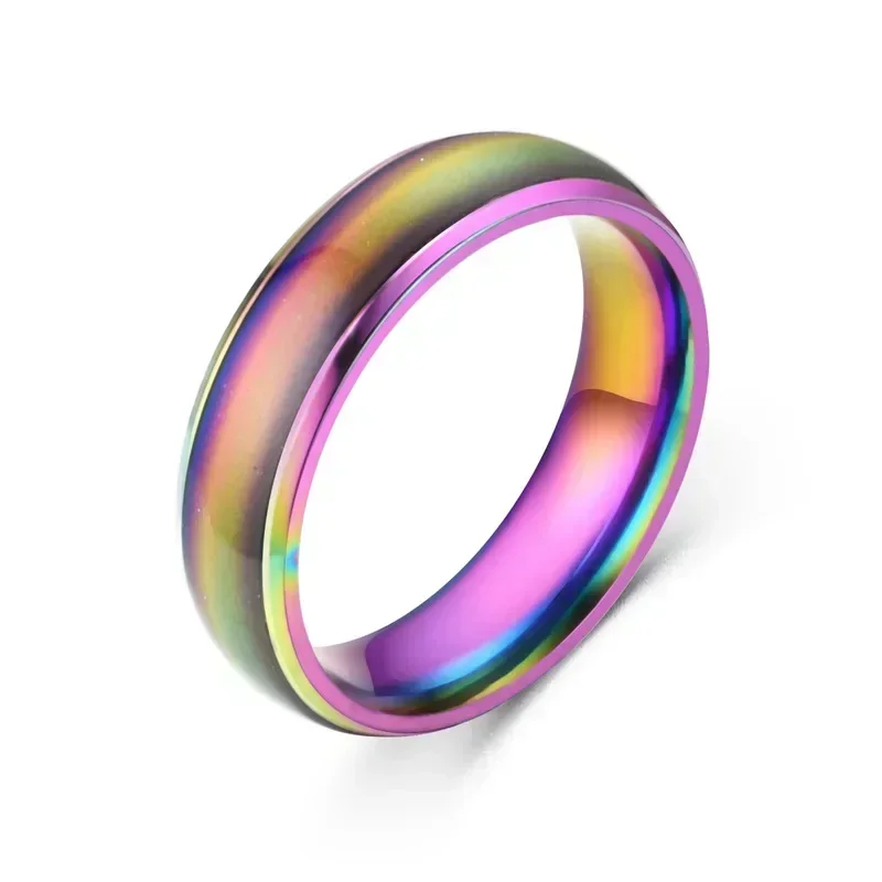 Uloveido High Quality Stainless Steel Changing Color Mood Rings Feeling Emotion Temperature Ring anillos mujer кольца