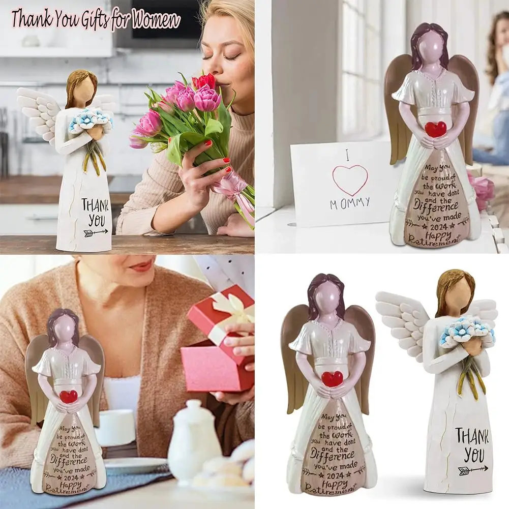 

Resin Sculpture Holding Heart Angel Practical Beautiful Home Decoration Gift Day Warm Mother’s Desktop Birthday N4U9