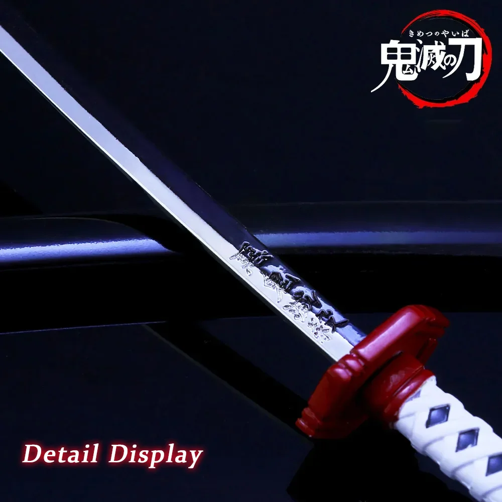 10inch Demon Salyer Kamado Tomioka Giyuu Nichirin Blade Metal Model Steel Japanese Katana Kimetsu No Yaiba Samurai Toys Knife