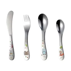 Food Grade Children Stainless Steel 304 Cutlery Set Spoon Fork and Knife for Kids